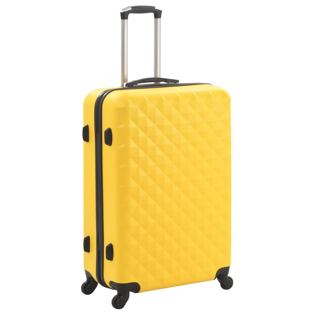 vidaXL Hardcase Trolley Set 3 pcs Yellow ABS - Drakoi Marketplace