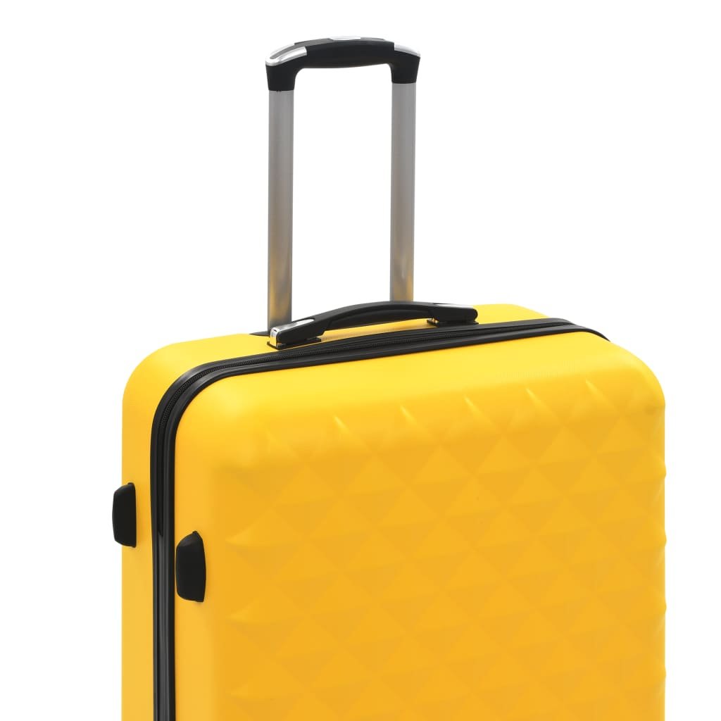 vidaXL Hardcase Trolley Set 3 pcs Yellow ABS - Drakoi Marketplace