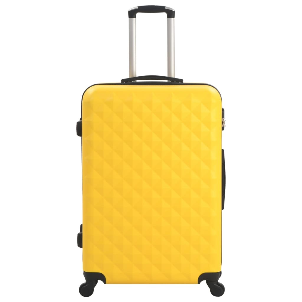 vidaXL Hardcase Trolley Set 3 pcs Yellow ABS - Drakoi Marketplace