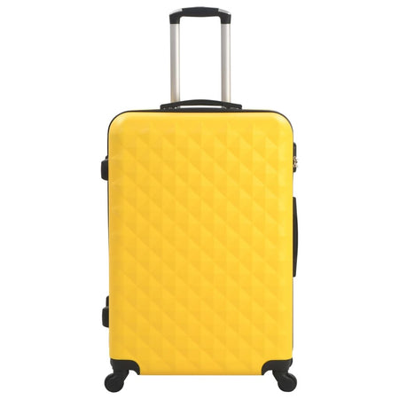 vidaXL Hardcase Trolley Set 3 pcs Yellow ABS - Drakoi Marketplace