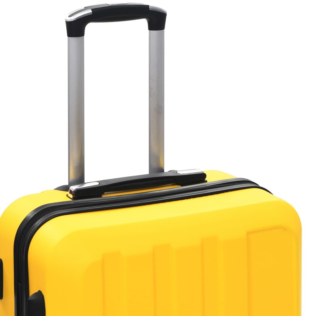 vidaXL Hardcase Trolley Set 3 pcs Yellow ABS - Drakoi Marketplace