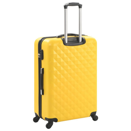 vidaXL Hardcase Trolley Set 3 pcs Yellow ABS - Drakoi Marketplace