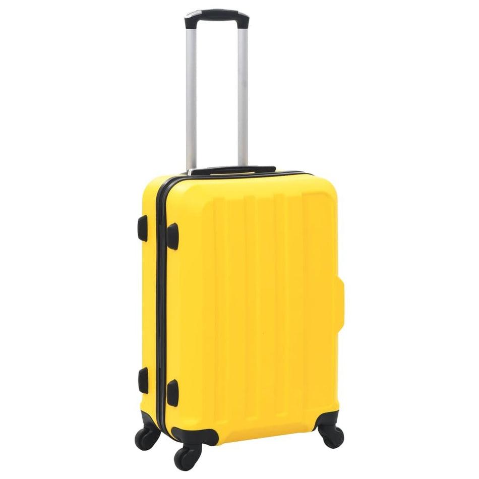 vidaXL Hardcase Trolley Set 3 pcs Yellow ABS - Drakoi Marketplace