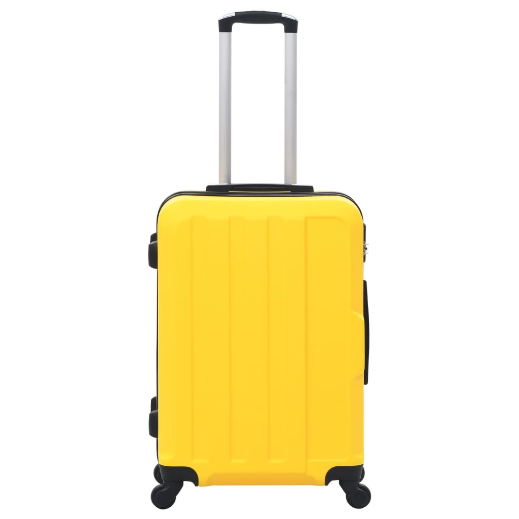 vidaXL Hardcase Trolley Set 3 pcs Yellow ABS - Drakoi Marketplace