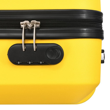 vidaXL Hardcase Trolley Set 3 pcs Yellow ABS - Drakoi Marketplace