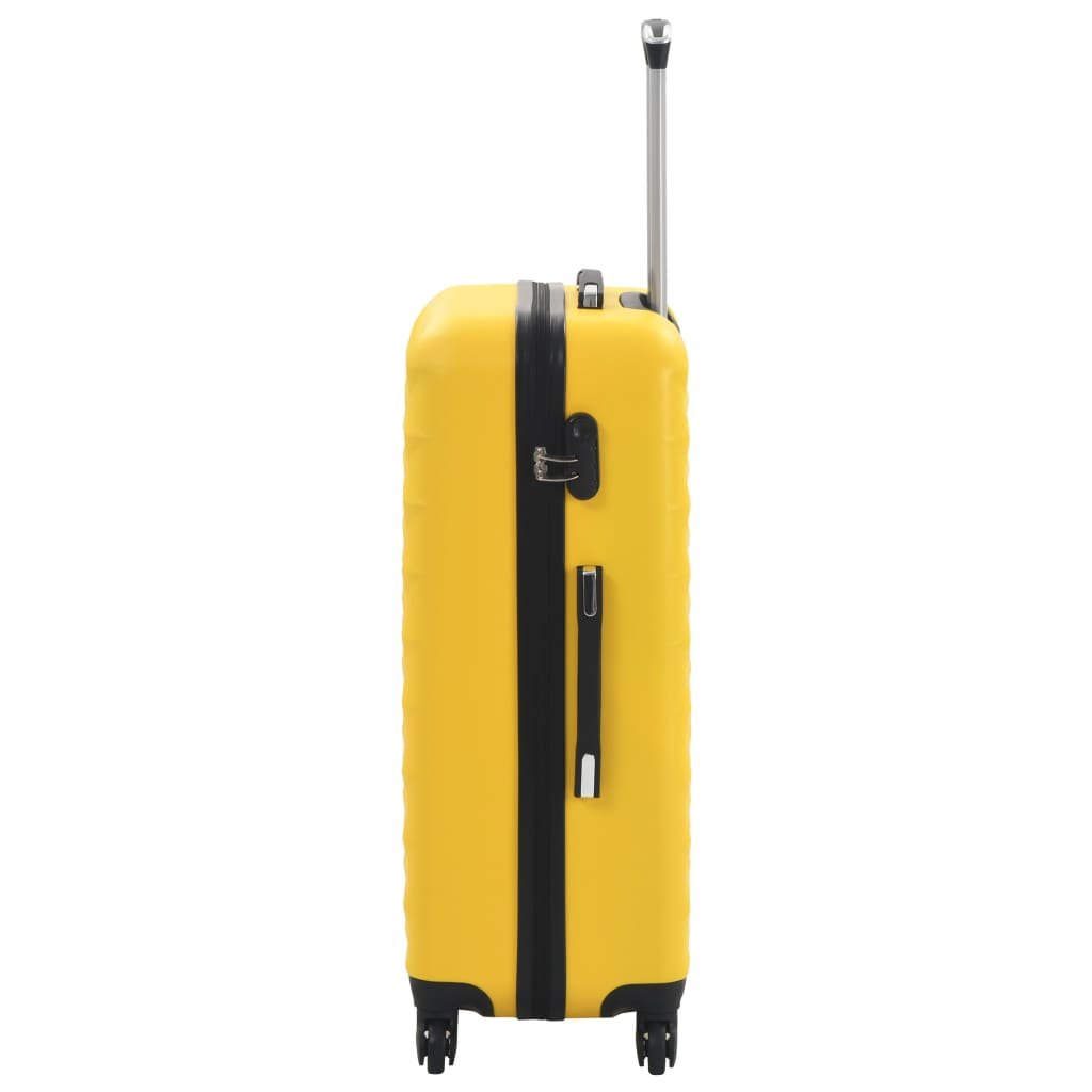 vidaXL Hardcase Trolley Set 3 pcs Yellow ABS - Drakoi Marketplace