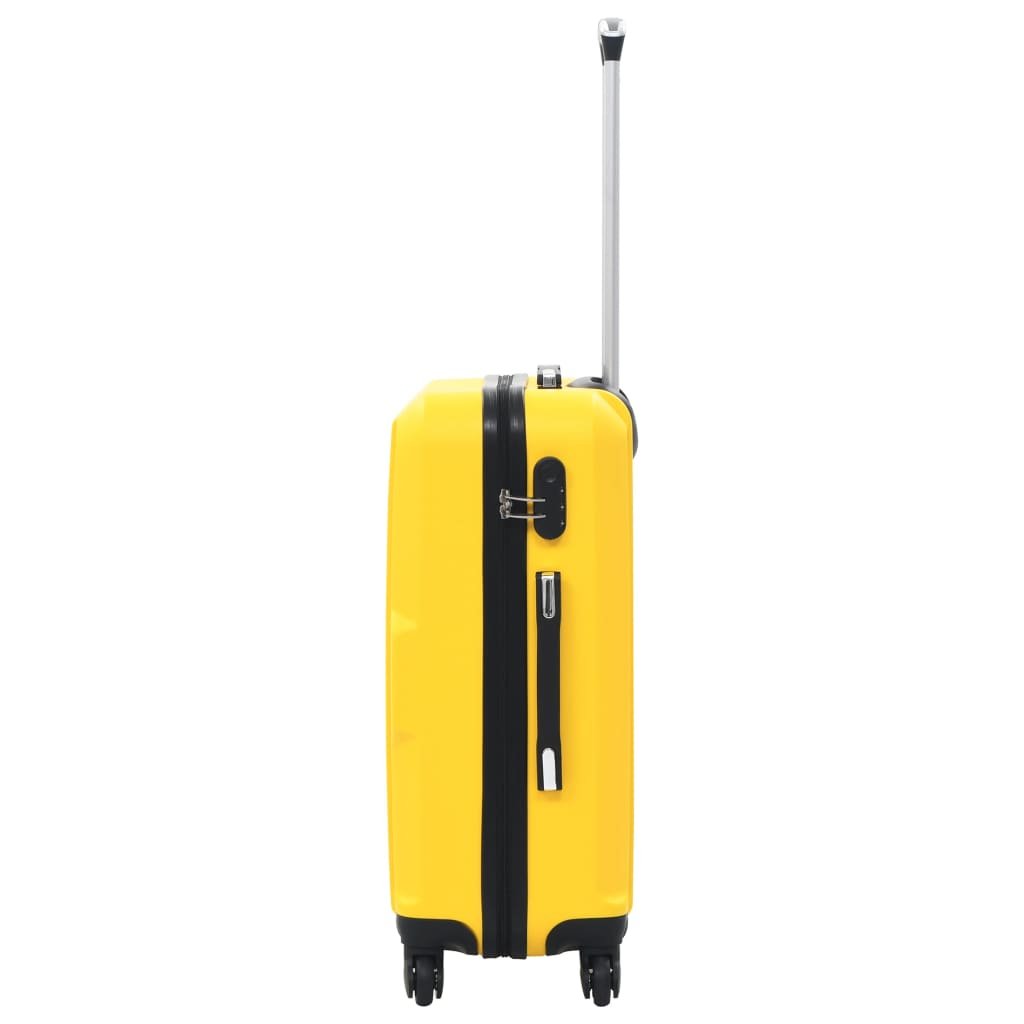 vidaXL Hardcase Trolley Set 3 pcs Yellow ABS - Drakoi Marketplace