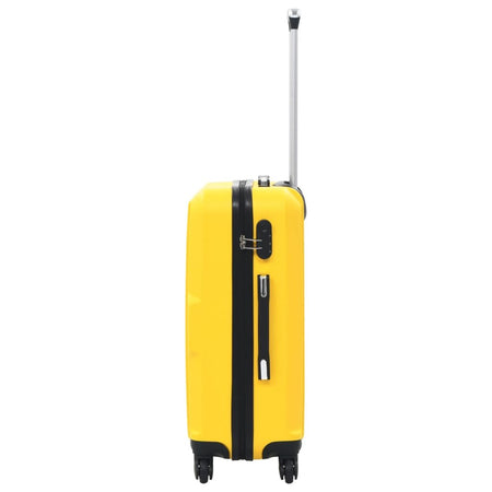 vidaXL Hardcase Trolley Set 3 pcs Yellow ABS - Drakoi Marketplace