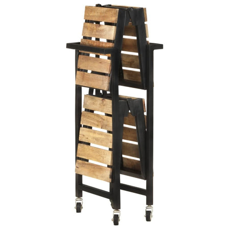 vidaXL Kitchen Trolley 34.2"x14.2"x31.9" Solid Mango Wood - Drakoi Marketplace