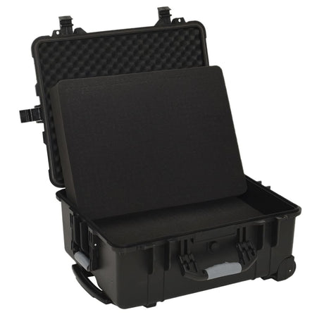 vidaXL Wheeled Flight Case Black 22.8"x17.7"x10.6" PP - Drakoi Marketplace