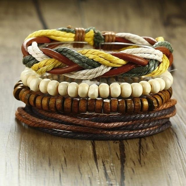 Vintage Leather Bracelet Set - Drakoi Marketplace