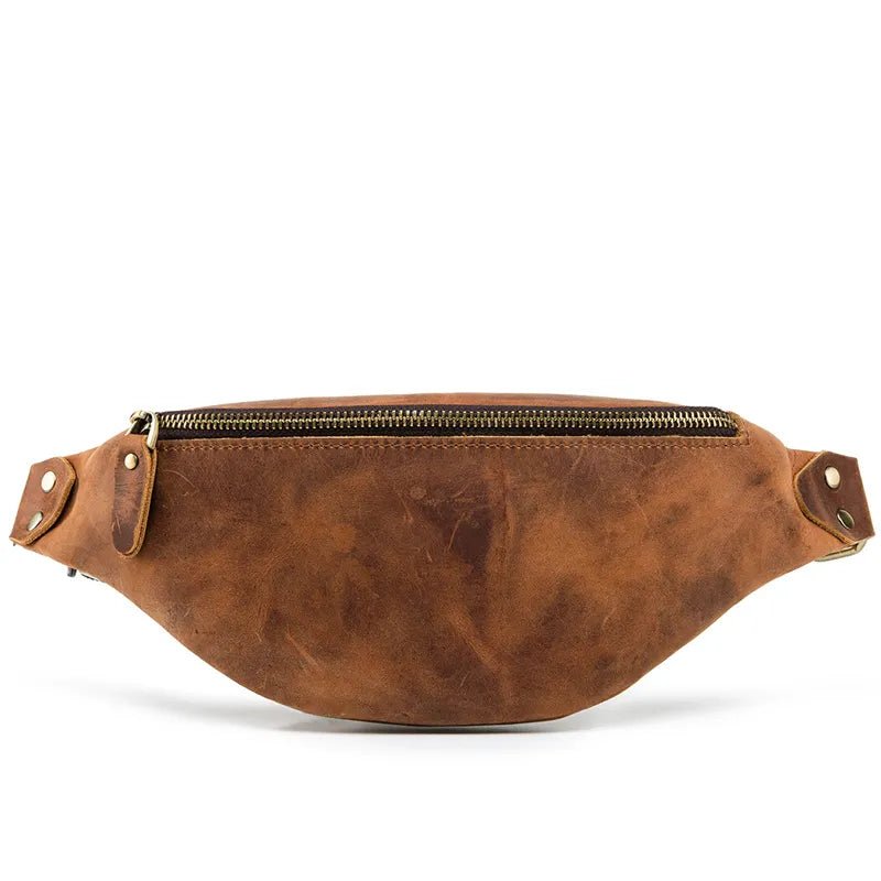 Wagner Leather Waist Bag | Full Grain Leather Fanny Pack - Drakoi Marketplace