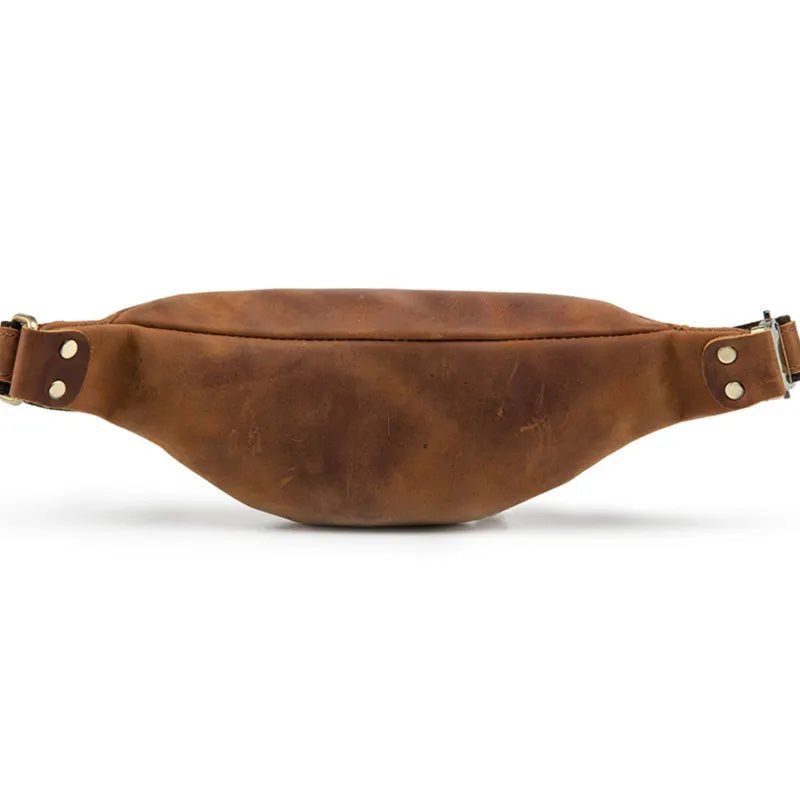 Wagner Leather Waist Bag | Full Grain Leather Fanny Pack - Drakoi Marketplace