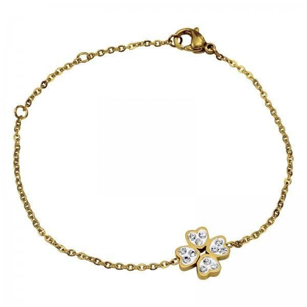 Women Gold Steel Flower Bracelet - Drakoi Marketplace