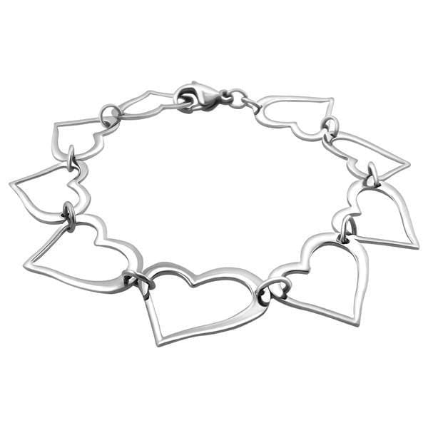 Women Steel Heart Bracelet - Drakoi Marketplace