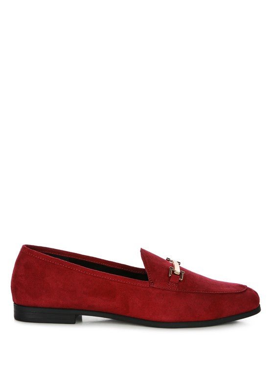 Zaara Solid Faux Suede Loafers - Drakoi Marketplace