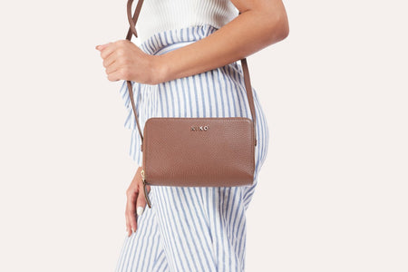 Zip Around Crossbody Pebble - Drakoi Marketplace