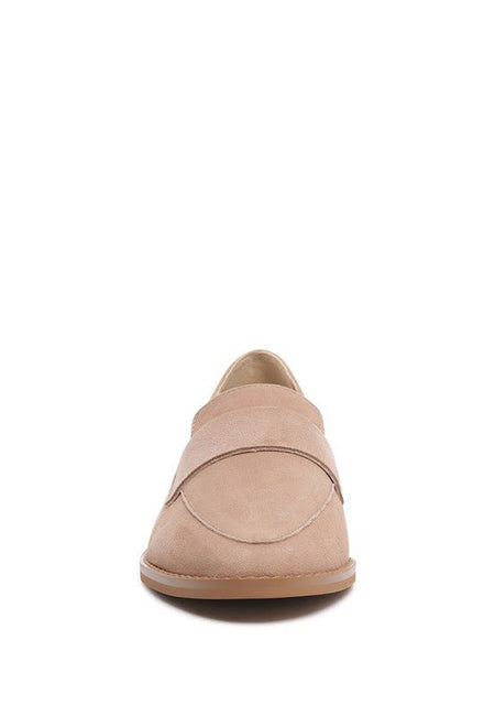 Zofia Suede Penny Loafers - Drakoi Marketplace