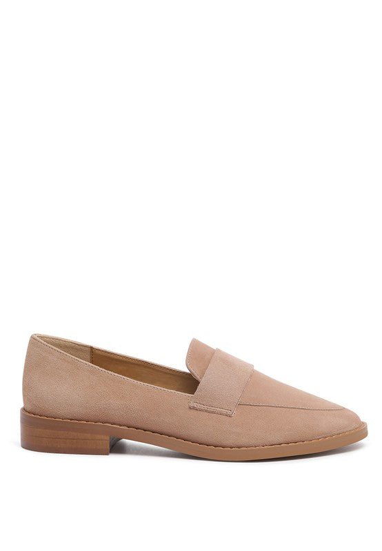 Zofia Suede Penny Loafers - Drakoi Marketplace