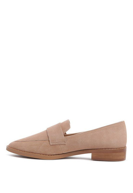 Zofia Suede Penny Loafers - Drakoi Marketplace