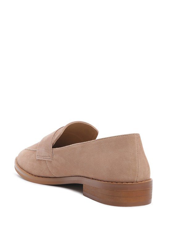 Zofia Suede Penny Loafers - Drakoi Marketplace